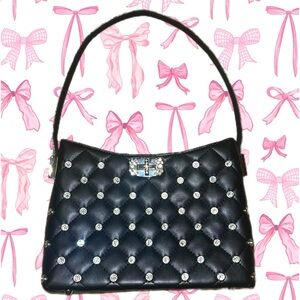 Rhinestone black purse